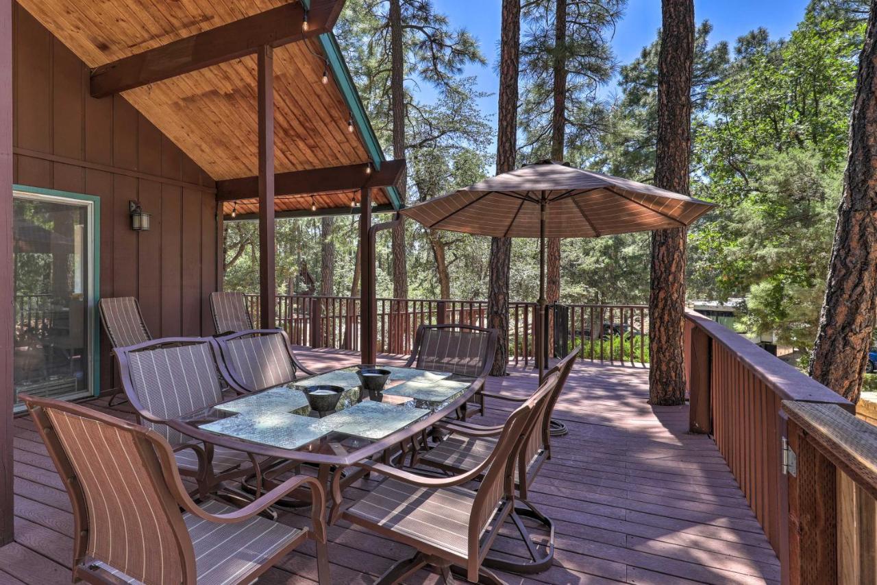 Rustic-Chic Prescott Cabin With Deck In Wooded Area! Bagian luar foto