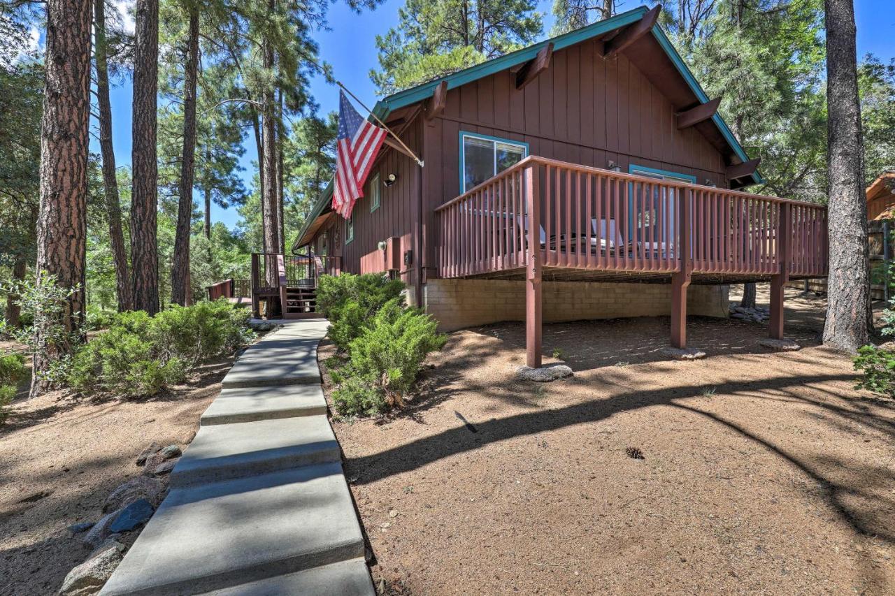 Rustic-Chic Prescott Cabin With Deck In Wooded Area! Bagian luar foto